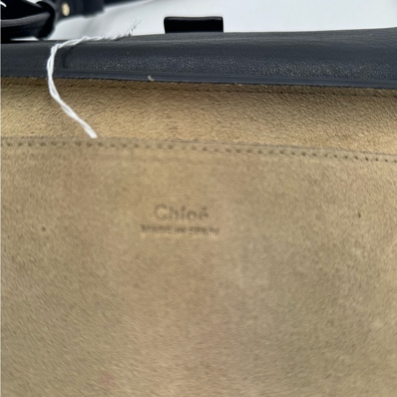 Auth Chloe Black Suede Leatherr Faye Small Crossbody Bag - Picture 13 of 15